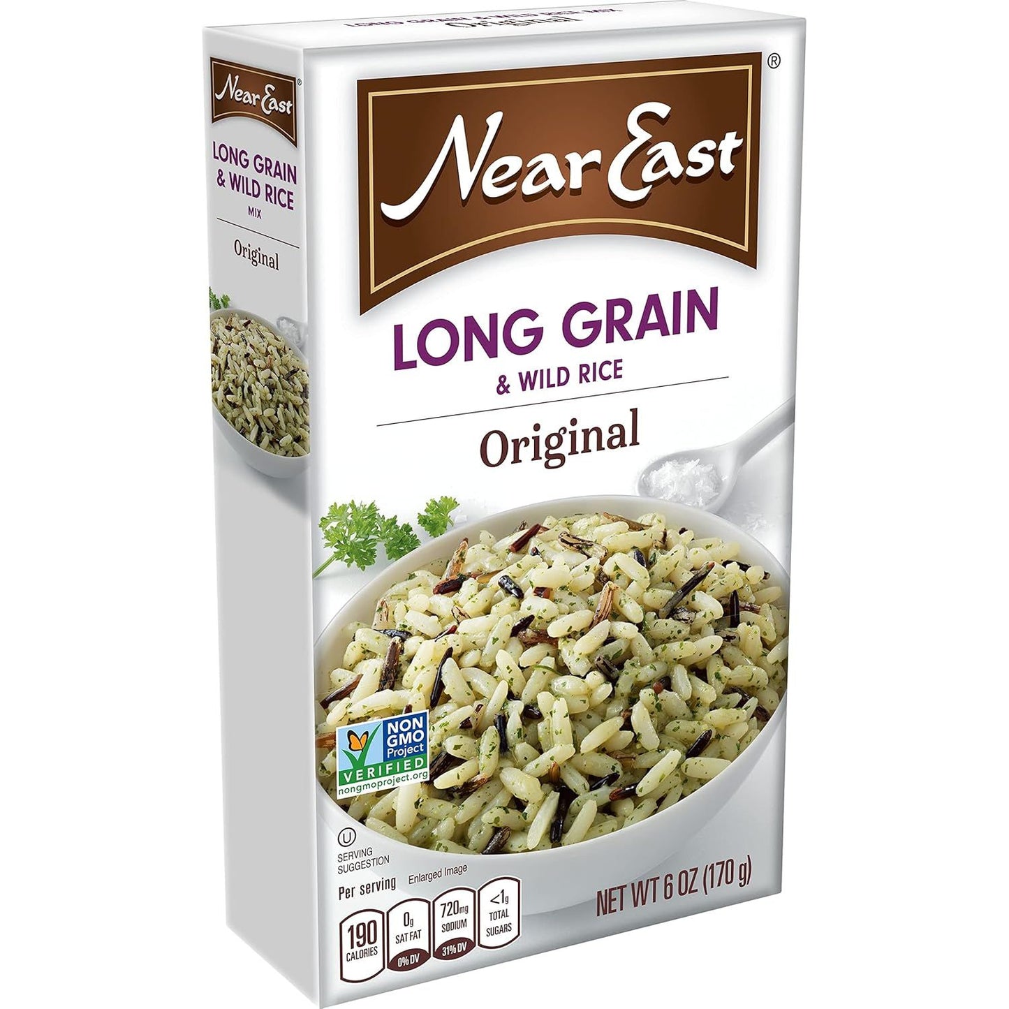 Near East Rice Pilaf Mix, Original & Wild Rice, 6oz Boxes (12 Pack)