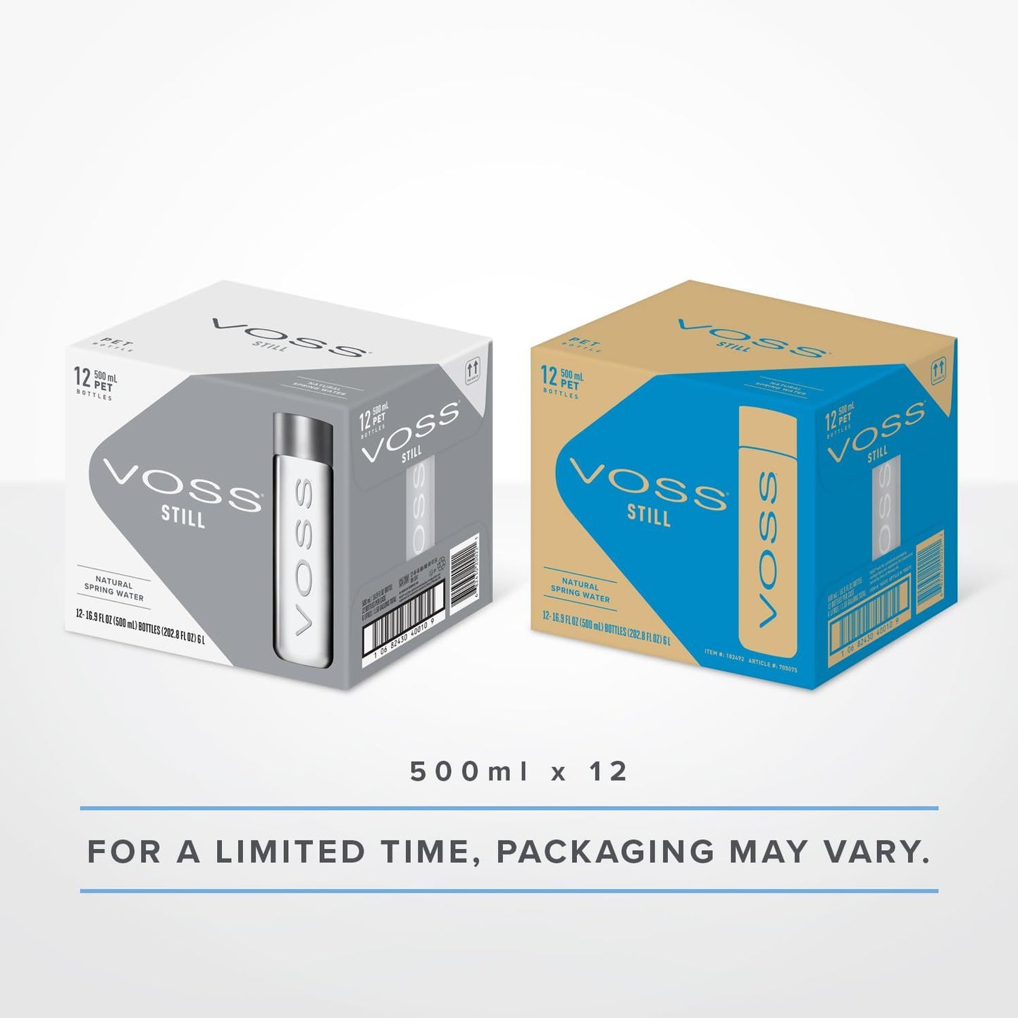 VOSS Premium Still Bottled Natural Water - BPA-Free - High Grade PET - 12 Pack