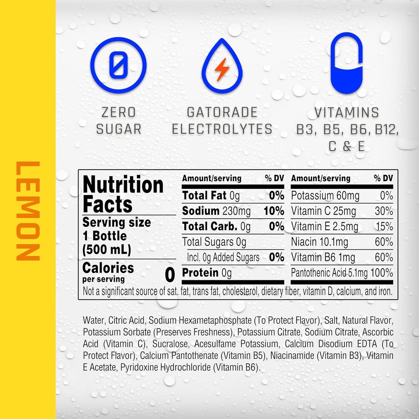 Propel Electrolyte Enhanced Water Sports Drink, Lemon Flavored Water, 16.9 fl oz Water Bottles (12 Pack)