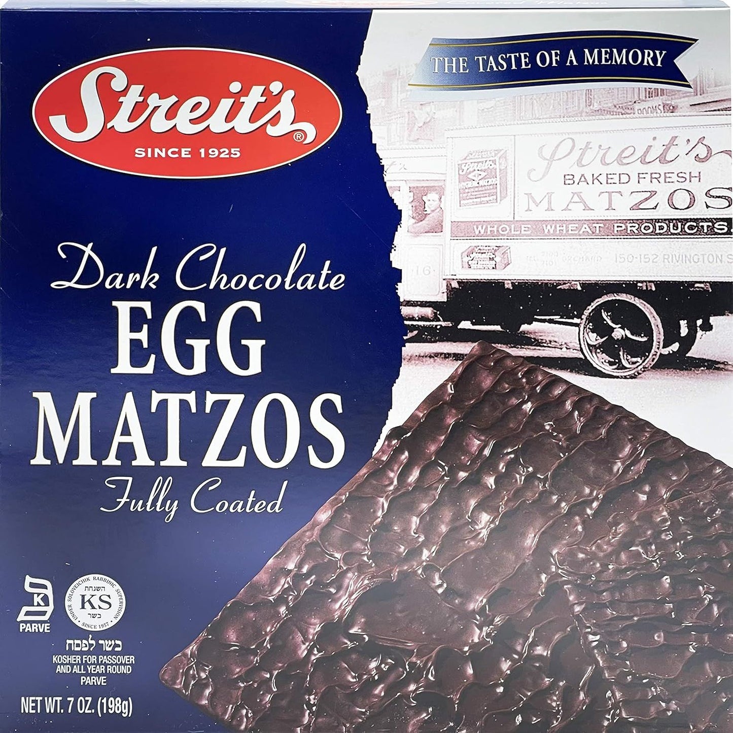 Streit's Dark Chocolate Egg Matzos Fully Coated Kosher For Passover 7 oz. Pack of 3.3