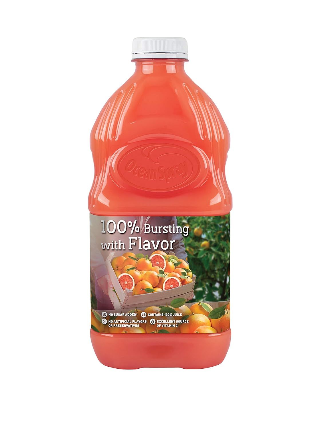 Ocean Spray 100% Juice, Ruby Red Grapefruit, 60 Ounce Bottle (Packaging May Vary)