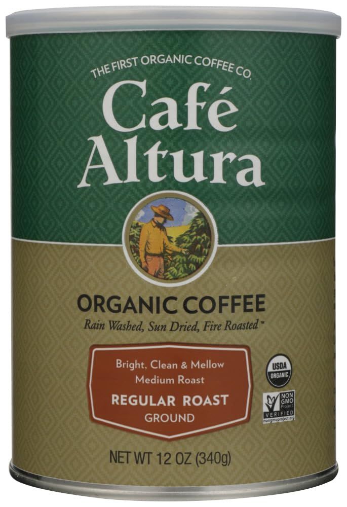 Cafe Altura Ground Organic Coffee, Regular Roast, 12 Ounce (Pack of 3) by Cafe Altura