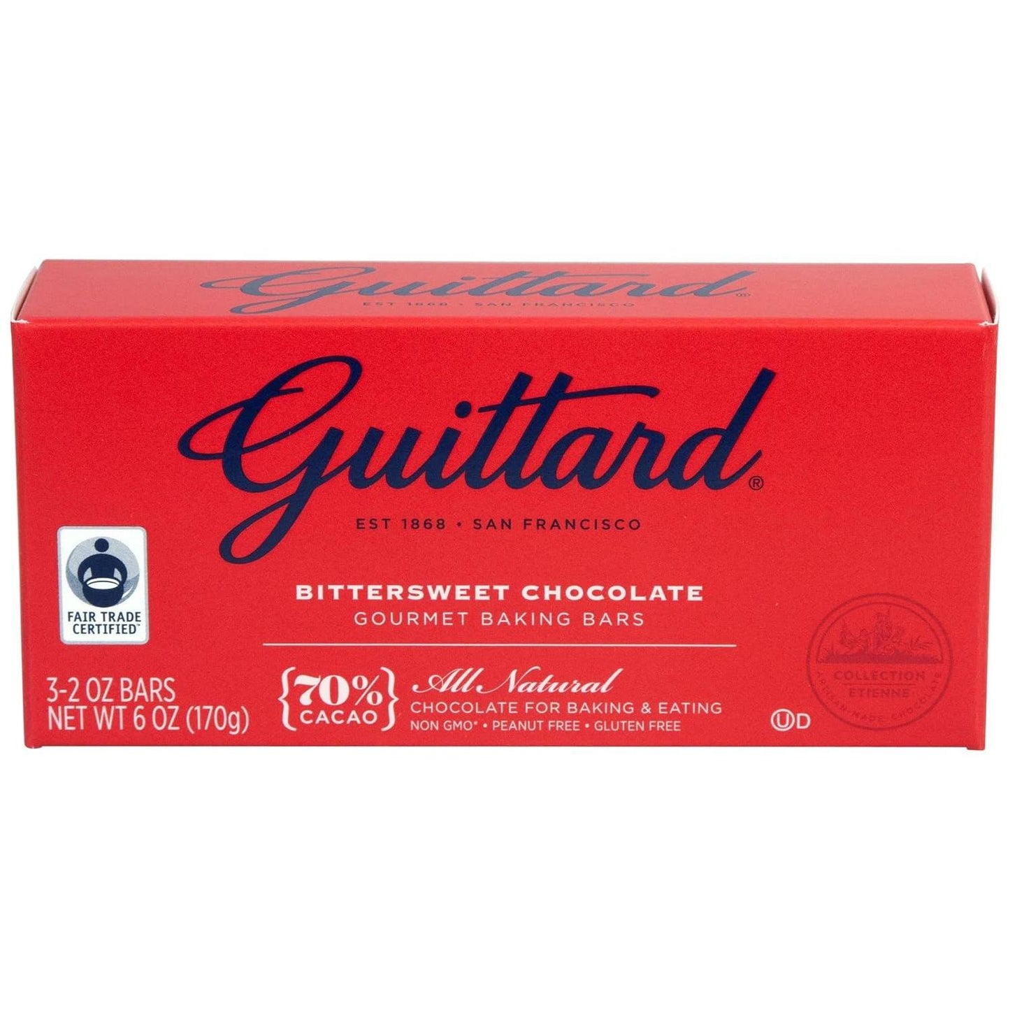 Guittard Chocolate Gourmet Baking Bars, Bittersweet, 6 Ounce (Pack of 12)