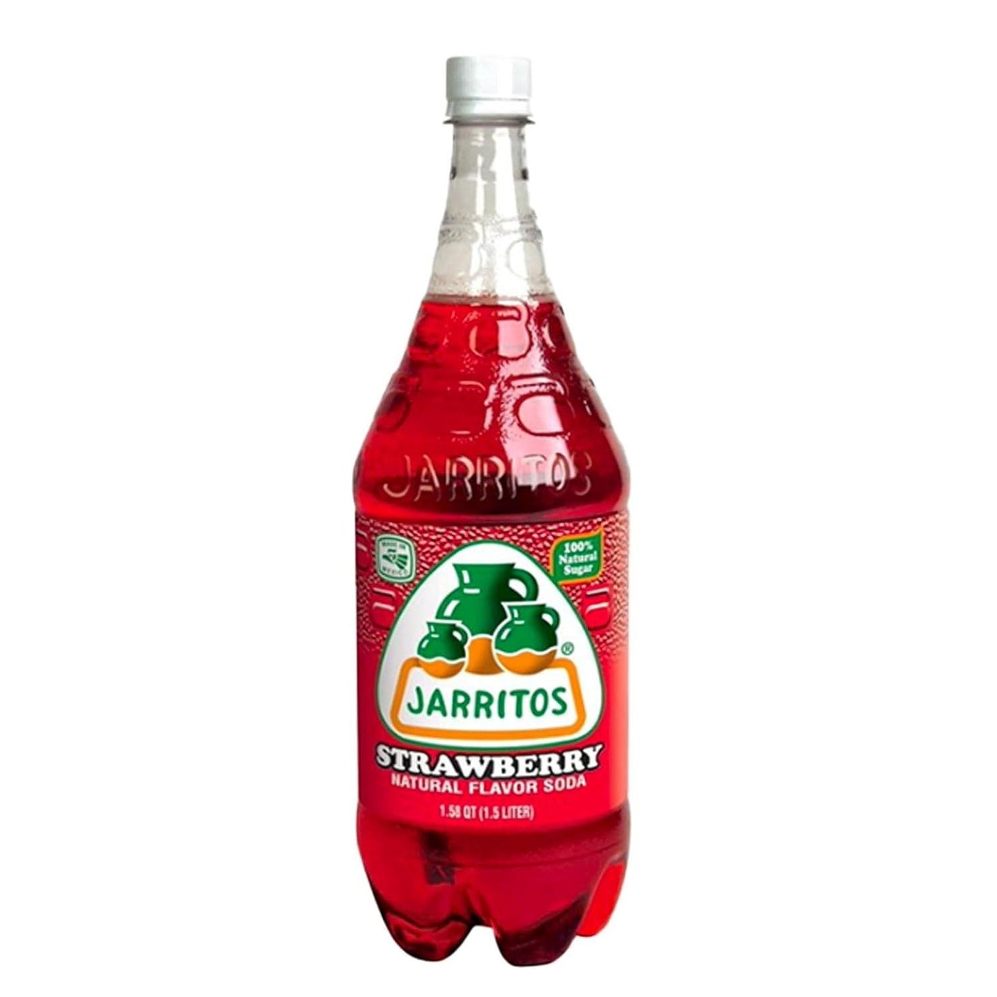 Jarritos Strawberry Mexican Soft Drink, Plastic Bottles 1.5 Liter, 5 Pack