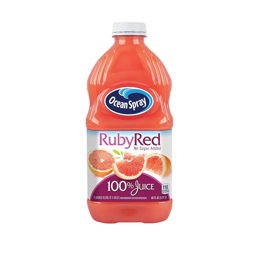 Ocean Spray 100% Juice, Ruby Red Grapefruit, 60 Ounce Bottle (Packaging May Vary)